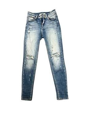 KanCan Signature VBK1523R Distressed Skinny Jeans Size 27
